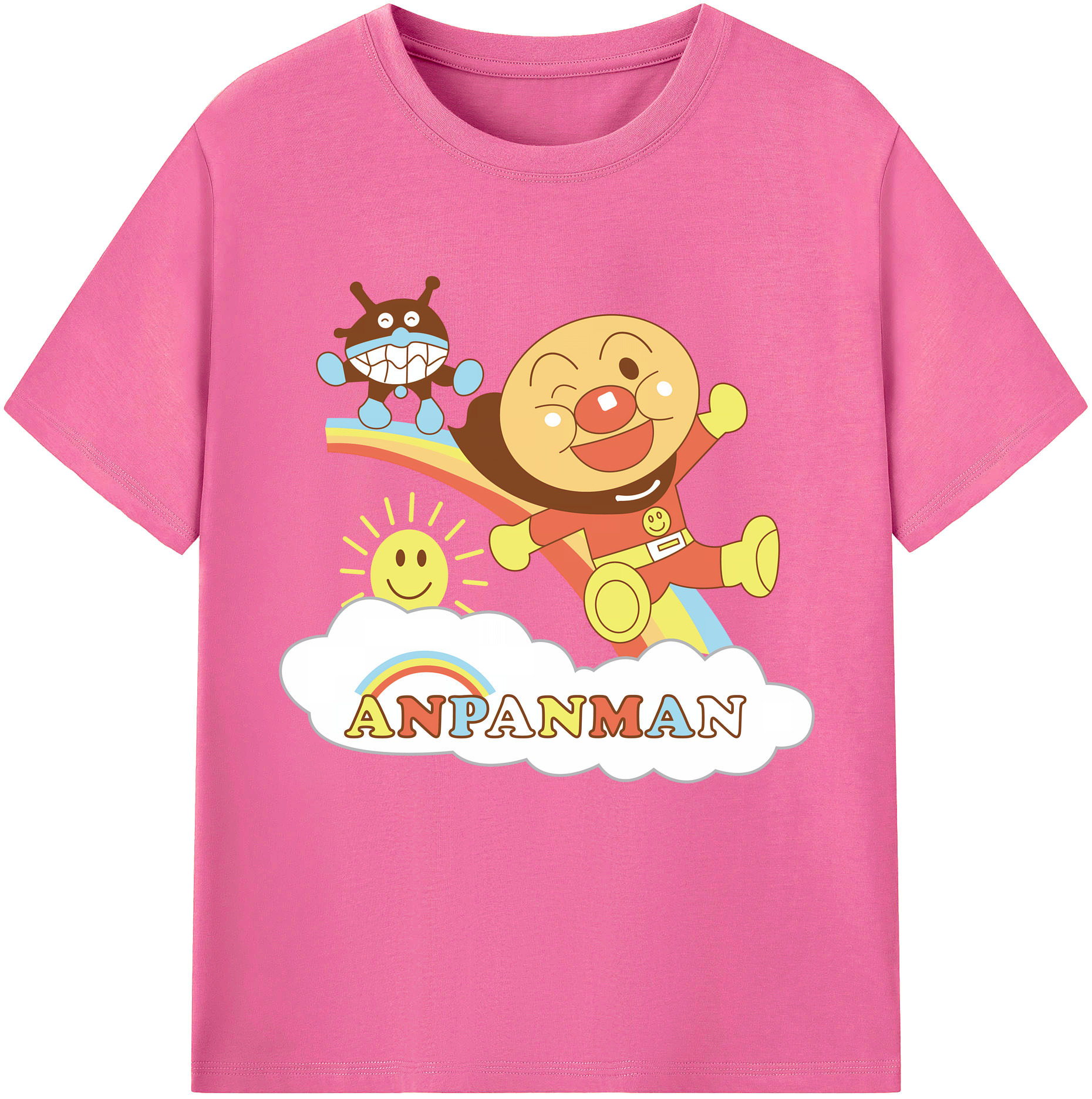 （画像用） アンパンマン Anpanman レディースカジュアルプリントTシャツ（綿100％）